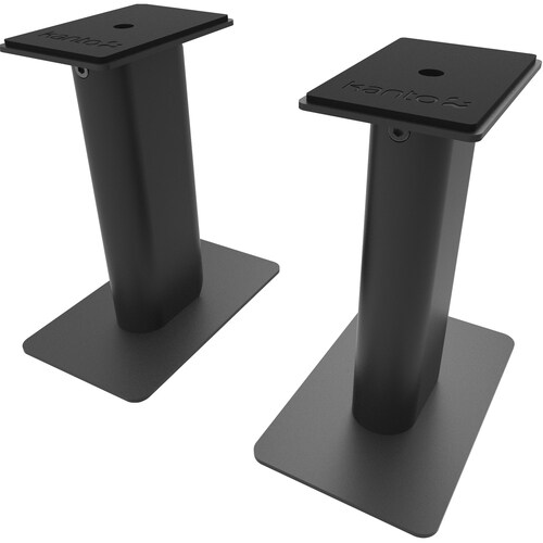 Kanto SP9 9 Inch Tall Universal Desktop Speaker Stand - Black (Pair) - 60 lb Load Capacity - 8.3" Height x 4.3" Width x 7.