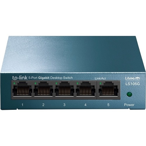 TP-Link LiteWave LS105G 5 Ports Ethernet Switch - Gigabit Ethernet - 10/100/1000Base-T - 2 Layer Supported - AC Adapter - 