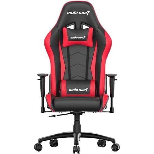 Anda Seat Axe AD5-01-BR-PV-R02 Gaming Chair - For Gaming - Mesh, Foam, PVC Leather, Steel - Black, Red