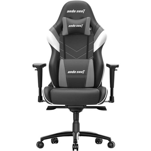 Anda Seat Assassin King AD4XL-03-BWG-PV-W02 Gaming Chair - For Gaming - Foam - Black, White, Gray