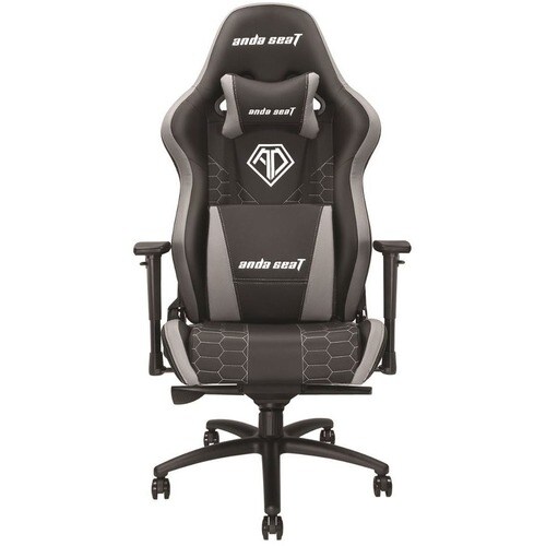 Anda Seat Spirit King AD4XL-05-BG-PV-G03 Gaming Chair - For Gaming - Foam, PVC Leather, PU Leather - Black, Gray