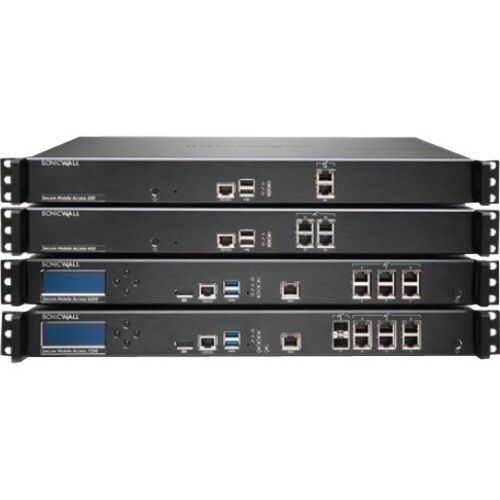 SonicWall SMA 410 Network Security/Forewall Appliance - 4 Port - 10/100/1000Base-T - Gigabit Ethernet - 4 x RJ-45 - 1U - R
