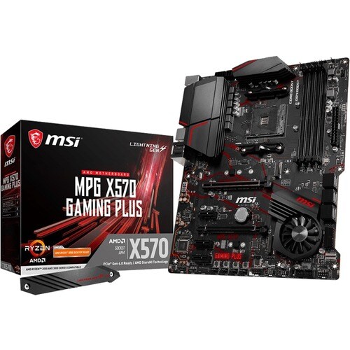 MSI MPG X570 GAMING PLUS Desktop Motherboard - AMD X570 Chipset - Socket AM4 - ATX - 128 GB DDR4 SDRAM Maximum RAM - DIMM,