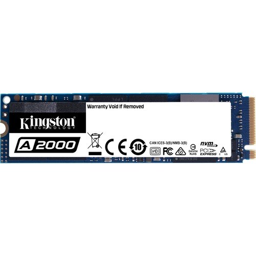 Kingston A2000 500 GB Solid State Drive - M.2 2280 Internal - PCI Express (PCI Express 3.0 x4) - Notebook, Desktop PC Devi