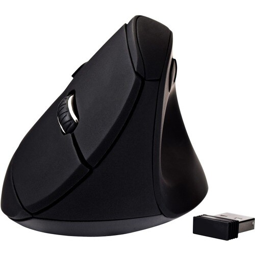 V7 MW500-1E Mouse - Radio Frequency - USB - Optical - 6 Button(s) - Black - Wireless - 2.40 GHz - 1600 dpi - Scroll Wheel 