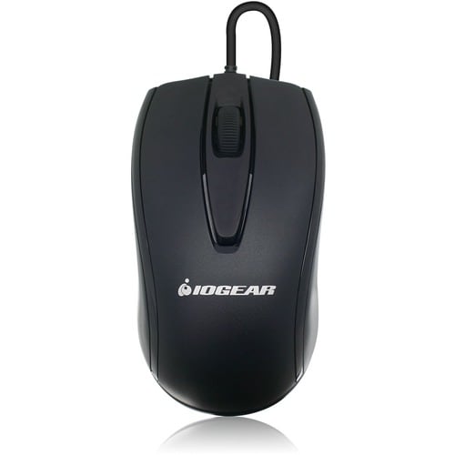 IOGEAR 3-Button Optical USB Wired Mouse - Optical - Cable - USB 2.0 - 1000 dpi - Scroll Wheel - 3 Button(s)