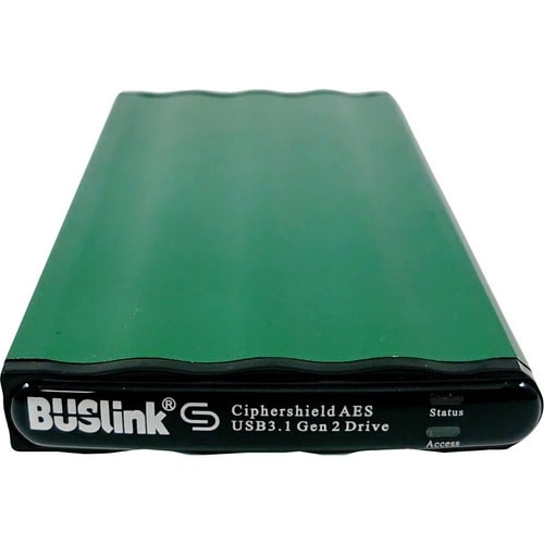 Buslink CipherShield DSE-2TSDG2C 2 TB Portable Solid State Drive - 2.5" External - SATA - TAA Compliant - USB 3.2 (Gen 2) 
