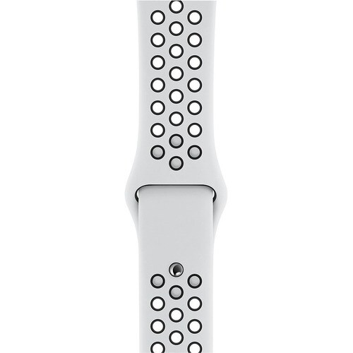 Apple 44mm Pure Platinum/Black Nike Sport Band - S/M & M/L - Fluoroelastomer