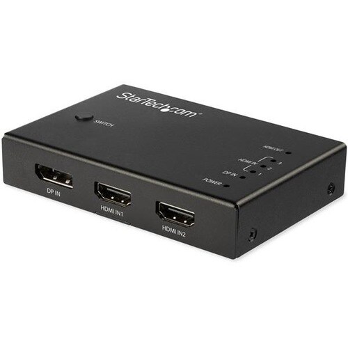 StarTech.com VS421HDDP Audio/Video Switchbox - Cable - 4096 x 2160 - 4K - 4 Input Device - 1 Display - Display, Media Play