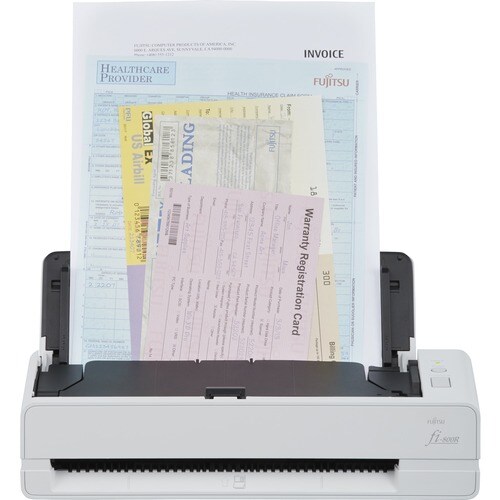 Fujitsu fi-800R Ultra-Compact, Color Duplex Document Scanner with Dual Auto Document Feeders (ADF) - 24-bit Color - 8-bit 