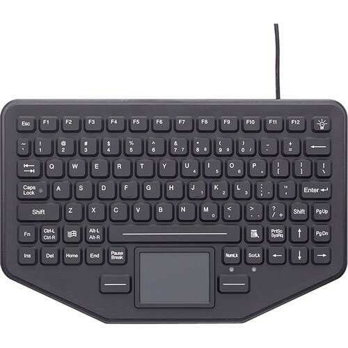 Gamber-Johnson SkinnyBoard Keyboard - TouchPad - Industrial Silicon Rubber Keyswitch