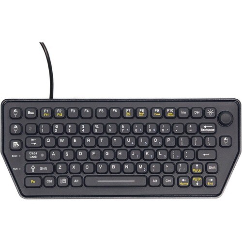 Gamber-Johnson SLK-79-FSR Keyboard - Cable Connectivity - USB Interface - Industrial Silicon Rubber Keyswitch - Windows, M