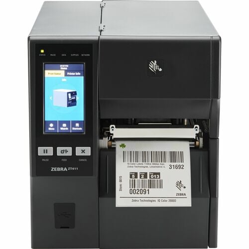 Zebra ZT411 Industrial Direct Thermal/Thermal Transfer Printer - Monochrome - Label Print - Ethernet - USB - Yes - Serial 