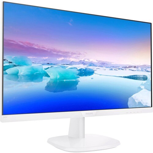Philips 243V7QDAW 60.5 cm (23.8") Full HD WLED LCD Monitor - 16:9 - Textured White - 609.60 mm Class - In-plane Switching 
