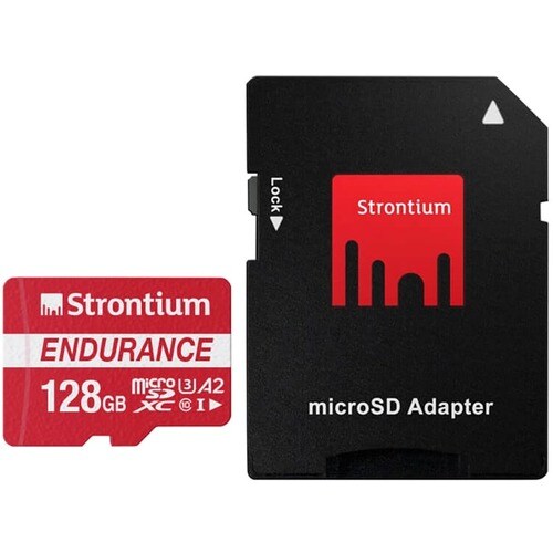 Strontium Nitro Plus Endurance A2 128 GB Class 10/UHS-I (U3) microSDXC - 100 MB/s Read - 45 MB/s Write - 2 Year Warranty