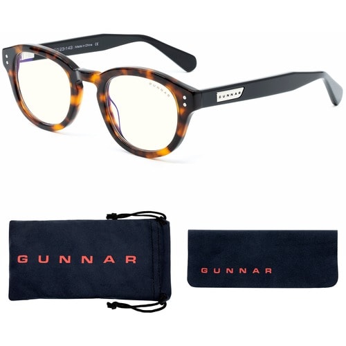 GUNNAR Gaming & Computer Glasses - Emery, Tortoise/Onyx, Clear Tint - Tortoise Onyx Frame/Clear Lens