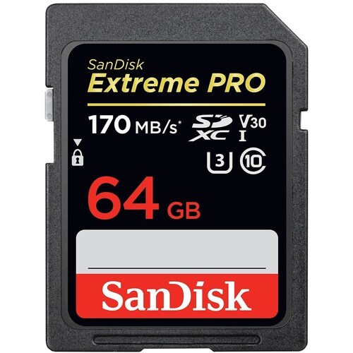 SanDisk Extreme Pro 64 GB UHS-I SDXC - 170 MB/s Read - 90 MB/s Write