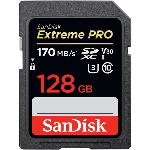 SanDisk Extreme Pro 128 GB UHS-I SDXC - 170 MB/s Read - 90 MB/s Write