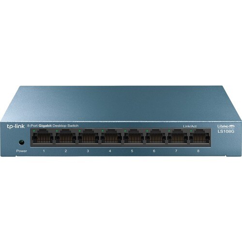 TP-Link LiteWave LS108G 8 Ports Ethernet Switch - 2 Layer Supported - Twisted Pair - Desktop, Wall Mountable