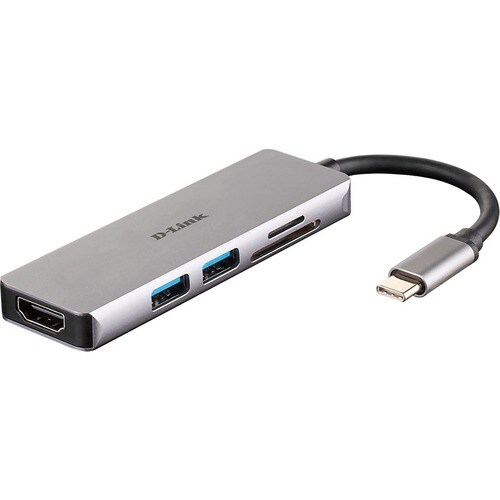 D-Link USB Type C Docking Station for Computer - 3 x USB Ports - 2 x USB 3.0 - HDMI - Thunderbolt - Wired