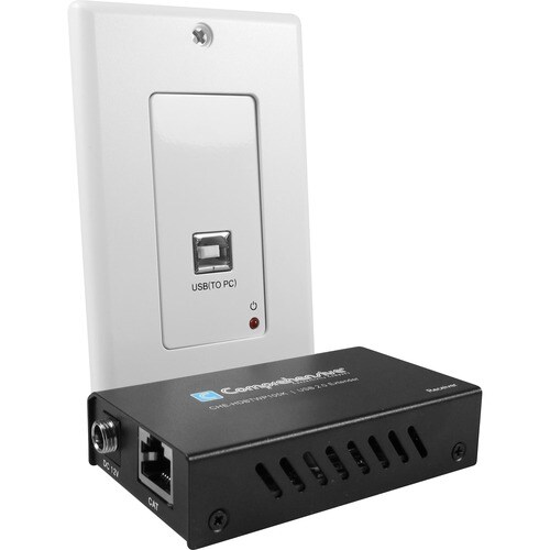 Comprehensive Pro AV/IT USB 2.0 High Speed Single Gang Wall Plate Extender Kit up to 328ft