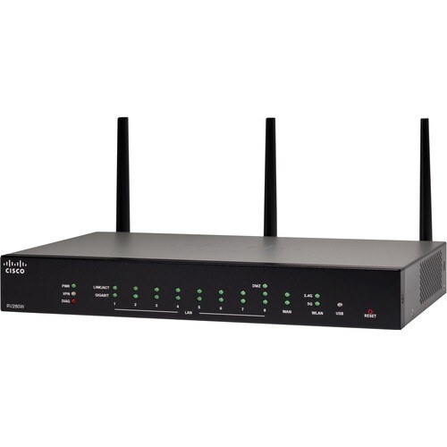 Cisco RV260W IEEE 802.11ac Ethernet Wireless Router - 2.40 GHz ISM Band - 5 GHz UNII Band - 8 x Network Port - 1 x Broadba