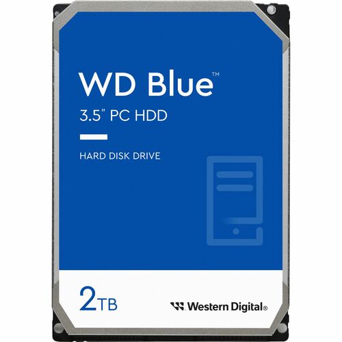 WD Blue WD20EZAZ 2 TB Hard Drive - 3.5" Internal - SATA (SATA/600) - Desktop PC Device Supported - 5400rpm