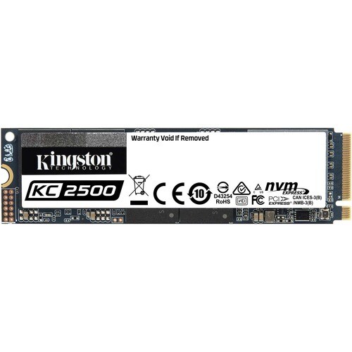 Kingston KC2500 1 TB Solid State Drive - M.2 2280 Internal - PCI Express NVMe (PCI Express NVMe 3.0 x4) - Desktop PC, Work