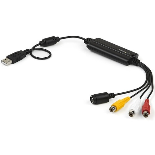 StarTech.com USB Video Capture Adapter Cable - S-Video/Composite to USB 2.0 - TWAIN Support - Analog to Digital Converter 