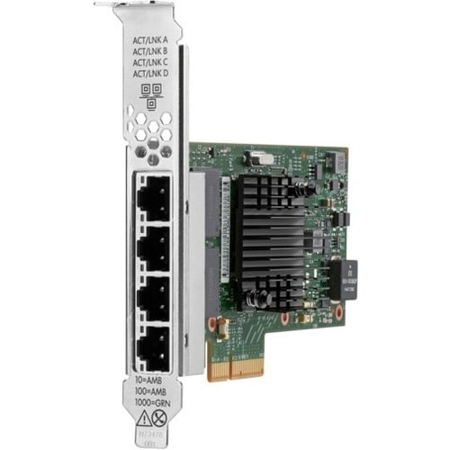 HPE Ethernet 1Gb 4-port Base-T I350-T4 Adapter - PCI Express 2.0 x4 - 4 Port(s) - 4 - Twisted Pair - 1000Base-T - Plug-in 