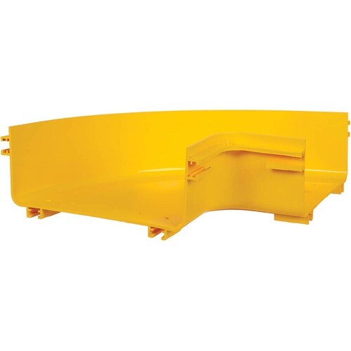 Tripp Lite Toolless Horizontal 90-Degree Elbow for Fiber Routing System, 240 mm (10 in) - Elbow - Yellow - Polyvinyl Chlor