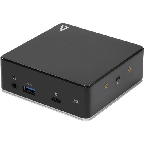 V7 UCDDS1080P USB Type C Docking Station for Desktop PC - 85 W - Black - 4 x USB Ports - USB Type-C - Network (RJ-45) - HD
