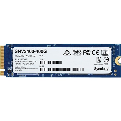 Synology SNV3400-400G 400 GB Solid State Drive - M.2 2280 Internal - PCI Express NVMe (PCI Express NVMe 3.0 x4) - 0.68 DWP