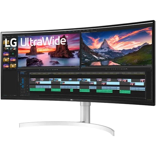 LG Ultrawide 38BN95C-W 38" UW-QHD+ Curved Screen Gaming LCD Monitor - 21:9 - Textured Black, Textured White, Silver - 38" 