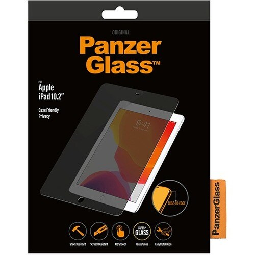 PanzerGlass Original Tempered Glass, Silicone Yes Privacy Screen Protector - For 25.9 cm (10.2") LCD iPad - Fingerprint Re