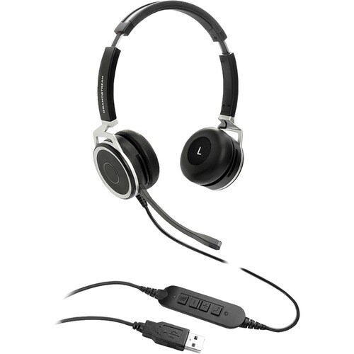 Grandstream GUV3005 Headset - Stereo - USB Type A - Wired - 32 Ohm - 20 Hz - 20 kHz - Over-the-head - Binaural - Supra-aur