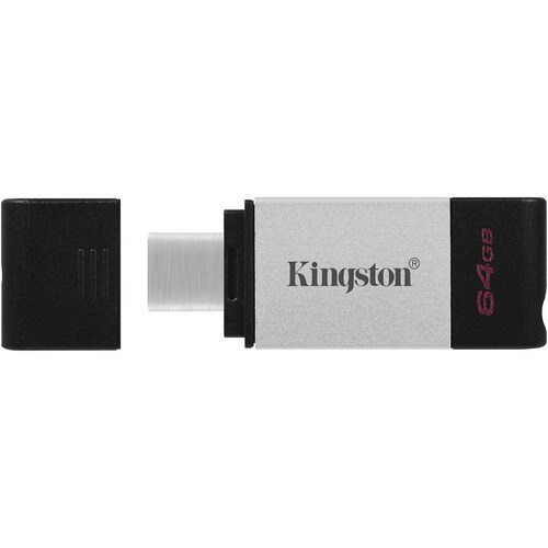 Kingston DataTraveler 80 64 GB USB 3.2 (Gen 1) Type C Flash Drive - 200 MB/s Read Speed