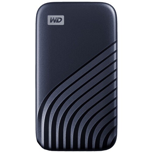 WD My Passport WDBAGF5000ABL-WESN 500 GB Portable Solid State Drive - External - Midnight Blue - USB 3.2 (Gen 2) Type C - 