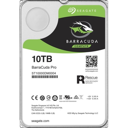 Seagate-IMSourcing BarraCuda ST10000DM0004 10 TB Hard Drive - 3.5" Internal - SATA (SATA/600) - Server Device Supported