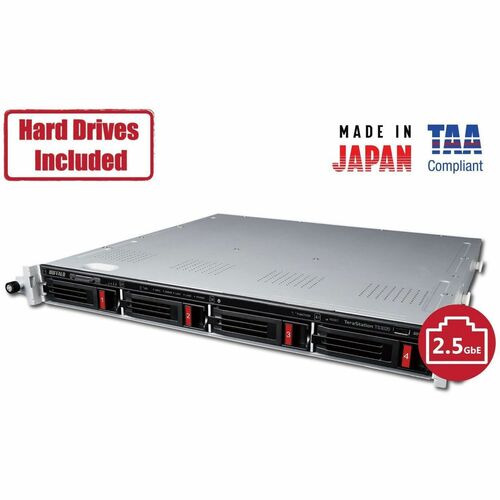 Buffalo TeraStation 3420RN Rackmount 16TB NAS Hard Drives Included (4 x 4TB, 4 Bay) - Annapurna Labs Alpine AL-214 Quad-co