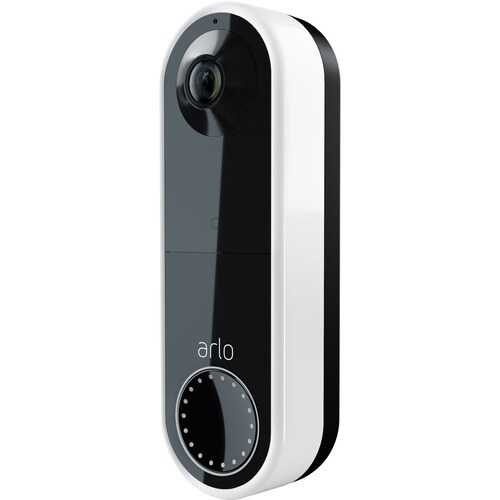 Arlo Essential Wire-Free Video Doorbell, White - AVD2001 - Arlo Essential Wire-Free Video Doorbell - HD Video, 180° View, 