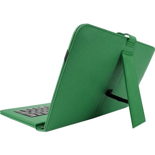 MYEPADS Keyboard/Cover Case for 7" Zeepad Tablet - Green - Leather Body