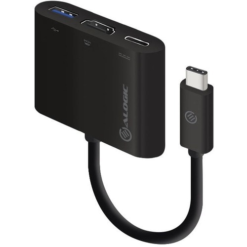 ALOGIC USB-C Multiport Adapter with HDMI/USB 3.0/USB-C Power Delivery (60W/3A) - 4K - for Notebook/Desktop PC - 60 W - USB