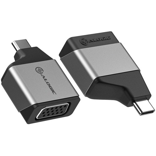 Alogic Ultra Mini USB-C to VGA Adapter - 1 Pack - 1 x Type C Male Mini USB - 1 x HD-15 Female Video - 1920 x 1200 Supporte