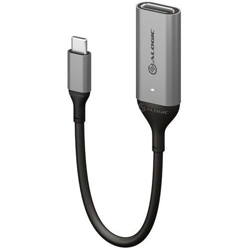 Alogic Ultra 15cm USB-C (Male) to DisplayPort (Female) Adapter - 4K 60Hz - 5.91" DisplayPort/USB A/V Cable for MAC, Chrome