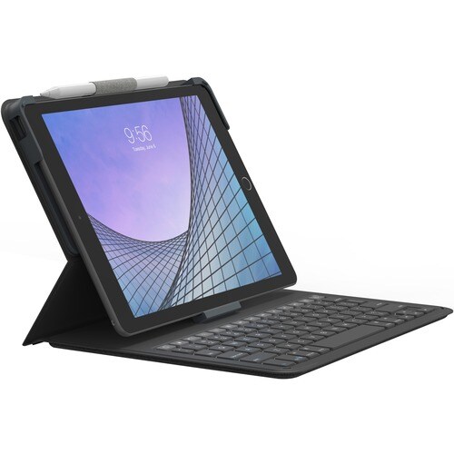 ZAGG Messenger Folio 2 Keyboard/Cover Case (Folio) for 25.9 cm (10.2") to 26.7 cm (10.5") Apple iPad Tablet - Charcoal