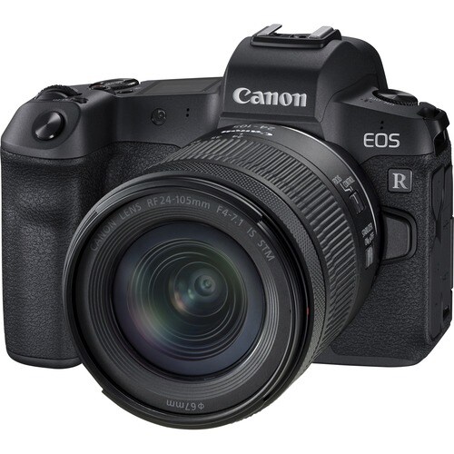 Canon EOS R 30.3 Megapixel Mirrorless Camera with Lens - 0.94" - 4.13" - Black - CMOS Sensor - Autofocus - 3.2" Touchscree