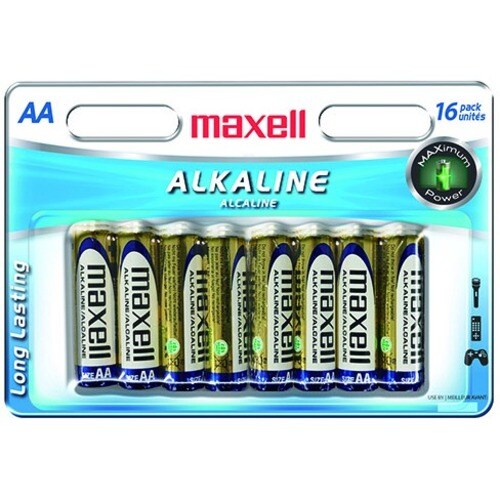 Maxell LR6 723466 Battery - For Flashlight, Toy, Smoke Alarm, Tool - AA - 16 / Pack