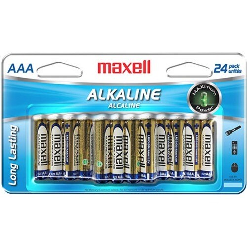 Maxell LR03 723474 Battery - For Flashlight, Tool, Toy, Smoke Alarm - AAA - 24 / Pack