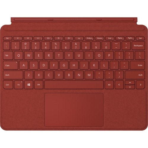Microsoft Signature Type Cover Keyboard/Cover Case Microsoft Surface Go Tablet - Poppy Red - Alcantara Body - 190.5 mm Hei